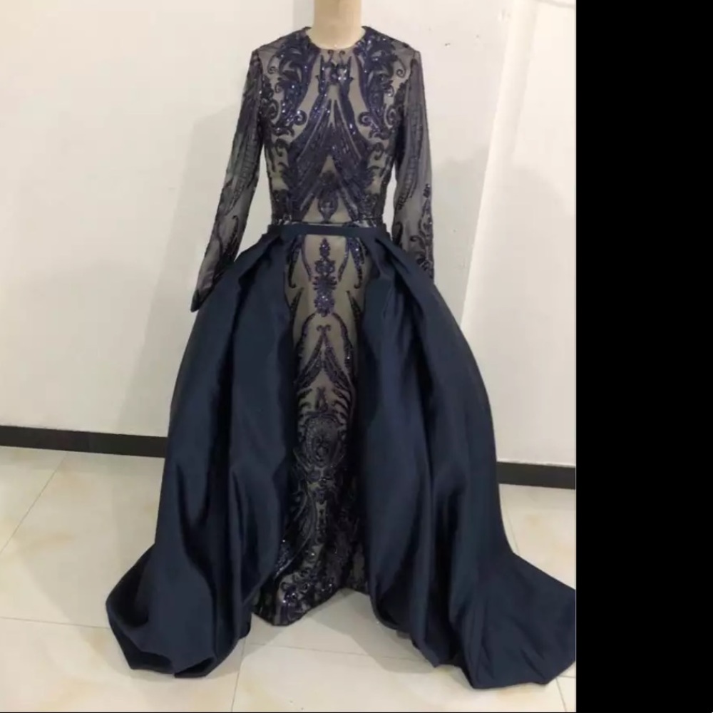 Gorgeous BLUE SEQUIN HOMECOMING GOWN